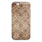 Vintage Brown and Pale Orange Damask Pattern iPhone 6/6s or 6/6s Plus 2-Piece Hybrid INK-Fuzed Case