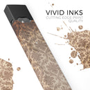 Vintage Brown and Pale Orange Damask Pattern - Premium Decal Protective Skin-Wrap Sticker compatible with the Juul Labs vaping device
