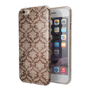 Vintage Brown and Tan Cauliflower Damask Pattern iPhone 6/6s or 6/6s Plus 2-Piece Hybrid INK-Fuzed Case