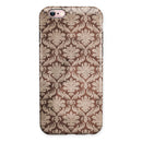 Vintage Brown and Tan Cauliflower Damask Pattern iPhone 6/6s or 6/6s Plus 2-Piece Hybrid INK-Fuzed Case