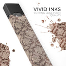 Vintage Brown and Tan Cauliflower Damask Pattern - Premium Decal Protective Skin-Wrap Sticker compatible with the Juul Labs vaping device