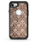 Vintage Brown and Tan Cauliflower Damask Pattern - iPhone 7 or 8 OtterBox Case & Skin Kits