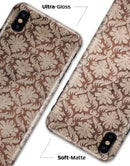 Vintage Brown and Tan Cauliflower Damask Pattern - iPhone X Clipit Case