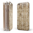 Vintage Brown and Tan Rococo Pattern iPhone 6/6s or 6/6s Plus 2-Piece Hybrid INK-Fuzed Case