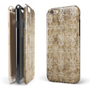 Vintage Brown and Tan Rococo Pattern iPhone 6/6s or 6/6s Plus 2-Piece Hybrid INK-Fuzed Case