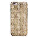 Vintage Brown and Tan Rococo Pattern iPhone 6/6s or 6/6s Plus 2-Piece Hybrid INK-Fuzed Case
