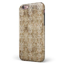 Vintage Brown and Tan Rococo Pattern iPhone 6/6s or 6/6s Plus 2-Piece Hybrid INK-Fuzed Case