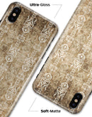 Vintage Brown and Tan Rococo Pattern - iPhone X Clipit Case