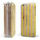 Vintage Brown and Yellow Vertical Stripes iPhone 6/6s or 6/6s Plus 2-Piece Hybrid INK-Fuzed Case
