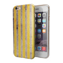 Vintage Brown and Yellow Vertical Stripes iPhone 6/6s or 6/6s Plus 2-Piece Hybrid INK-Fuzed Case