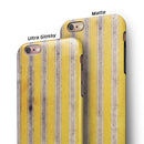 Vintage Brown and Yellow Vertical Stripes iPhone 6/6s or 6/6s Plus 2-Piece Hybrid INK-Fuzed Case
