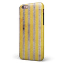 Vintage Brown and Yellow Vertical Stripes iPhone 6/6s or 6/6s Plus 2-Piece Hybrid INK-Fuzed Case