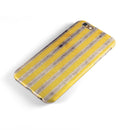 Vintage Brown and Yellow Vertical Stripes iPhone 6/6s or 6/6s Plus 2-Piece Hybrid INK-Fuzed Case