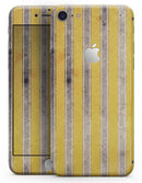 Vintage Brown and Yellow Vertical Stripes - Skin-kit for the iPhone 8 or 8 Plus