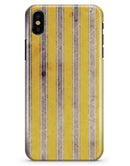 Vintage Brown and Yellow Vertical Stripes - iPhone X Clipit Case
