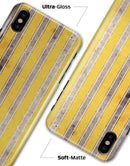 Vintage Brown and Yellow Vertical Stripes - iPhone X Clipit Case