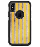 Vintage Brown and Yellow Vertical Stripes - iPhone X OtterBox Case & Skin Kits