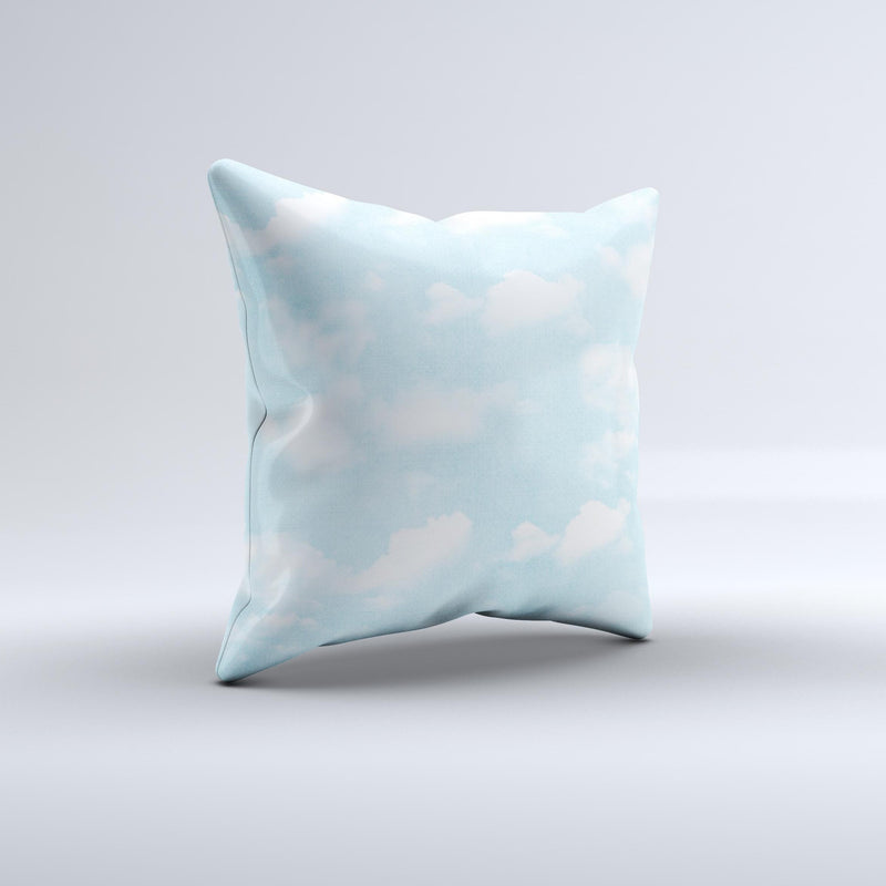Vintage Cloudy Skies Ink-Fuzed Decorative Throw Pillow