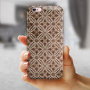 Vintage Cocoa Overlapping Circles iPhone 6/6s or 6/6s Plus 2-Piece Hybrid INK-Fuzed Case