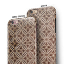 Vintage Cocoa Overlapping Circles iPhone 6/6s or 6/6s Plus 2-Piece Hybrid INK-Fuzed Case