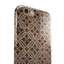 Vintage Cocoa Overlapping Circles iPhone 6/6s or 6/6s Plus 2-Piece Hybrid INK-Fuzed Case