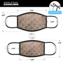 Vintage Cocoa Overlapping Circles - Made in USA Mouth Cover Unisex Anti-Dust Cotton Blend Reusable & Washable Face Mask with Adjustable Sizing for Adult or Child