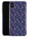 Vintage Coral Floral Over Navy  - iPhone X Clipit Case