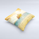 Vintage Cruise ship at Dusk ink-Fuzed Decorative Throw Pillow
