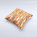 Vintage Dark Red Mustache Pattern ink-Fuzed Decorative Throw Pillow