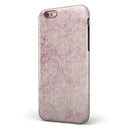 Vintage Faded Magenta Damask Pattern iPhone 6/6s or 6/6s Plus 2-Piece Hybrid INK-Fuzed Case
