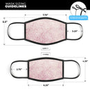 Vintage Faded Magenta Damask Pattern - Made in USA Mouth Cover Unisex Anti-Dust Cotton Blend Reusable & Washable Face Mask with Adjustable Sizing for Adult or Child