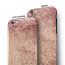 Vintage Faded Maroon Rococo Pattern iPhone 6/6s or 6/6s Plus 2-Piece Hybrid INK-Fuzed Case