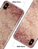 Vintage Faded Maroon Rococo Pattern - iPhone X Clipit Case