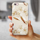 Vintage Flowing Feathers iPhone 6/6s or 6/6s Plus 2-Piece Hybrid INK-Fuzed Case