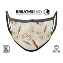 Vintage Flowing Feathers - Made in USA Mouth Cover Unisex Anti-Dust Cotton Blend Reusable & Washable Face Mask with Adjustable Sizing for Adult or Child