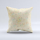 Vintage Golden Tiny Polka Dots Ink-Fuzed Decorative Throw Pillow