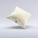 Vintage Golden Tiny Polka Dots Ink-Fuzed Decorative Throw Pillow