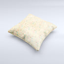 Vintage Golden Tiny Polka Dots Ink-Fuzed Decorative Throw Pillow