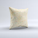Vintage Golden Tiny Polka Dots Ink-Fuzed Decorative Throw Pillow