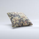 Vintage Green Pastel Flower pattern ink-Fuzed Decorative Throw Pillow