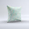 Vintage Green Shapes Ink-Fuzed Decorative Throw Pillow