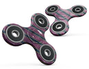 Vintage Green and Purple Verticle Stripes Full-Body Fidget Spinner Skin-Kit