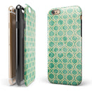 Vintage Green and Yellow Oval Pattern iPhone 6/6s or 6/6s Plus 2-Piece Hybrid INK-Fuzed Case