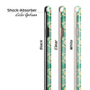 Vintage Green and Yellow Oval Pattern iPhone 6/6s or 6/6s Plus 2-Piece Hybrid INK-Fuzed Case