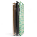 Vintage Green and Yellow Oval Pattern iPhone 6/6s or 6/6s Plus 2-Piece Hybrid INK-Fuzed Case