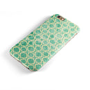 Vintage Green and Yellow Oval Pattern iPhone 6/6s or 6/6s Plus 2-Piece Hybrid INK-Fuzed Case