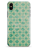 Vintage Green and Yellow Oval Pattern - iPhone X Clipit Case