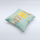 Vintage Hanging Flip-Flops ink-Fuzed Decorative Throw Pillow
