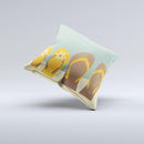 Vintage His & Her Flip Flops Beach Scene ink-Fuzed Decorative Throw Pillow