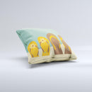 Vintage His & Her Flip Flops Beach Scene ink-Fuzed Decorative Throw Pillow